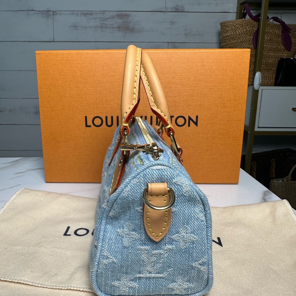 SOLD ❌❌❌Louis Vuitton Denim Nano Speedy NEW NEVER WORN - Picture 4 of 15